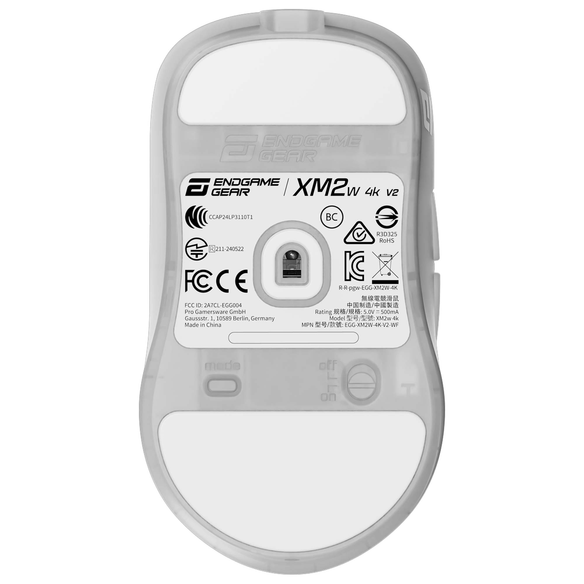 Endgame Gear XM2 4k v2 Wireless Gaming Mouse - White Frost - immagine 6