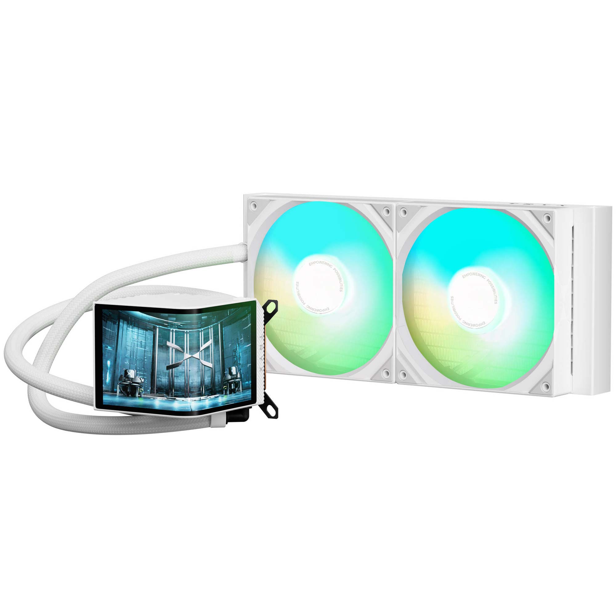 TRYX PANORAMA ARGB 280 Sistema AIO, Display 3D AMOLED - 280 mm, Bianco
