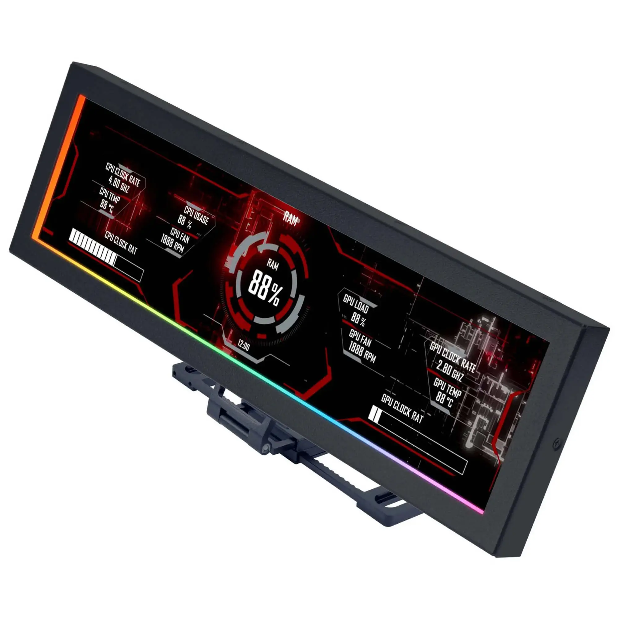 Lian Li 8.8" Monitor Universale - Nero