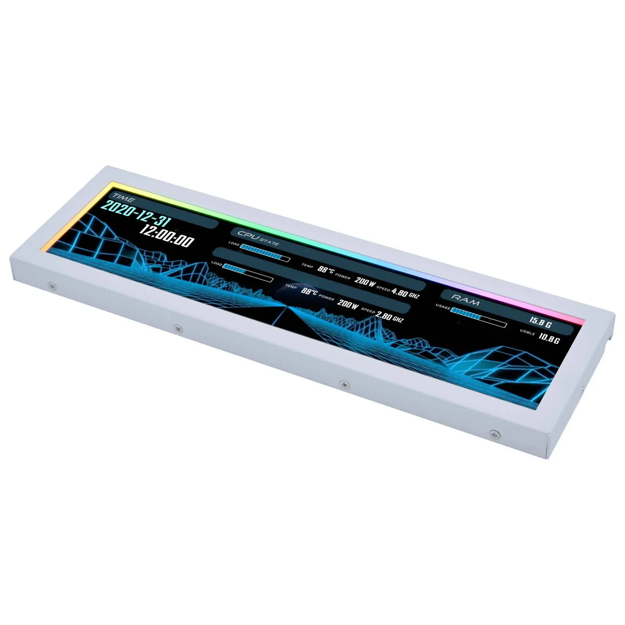 Lian Li 8.8" Monitor Universale - Bianco - immagine 2