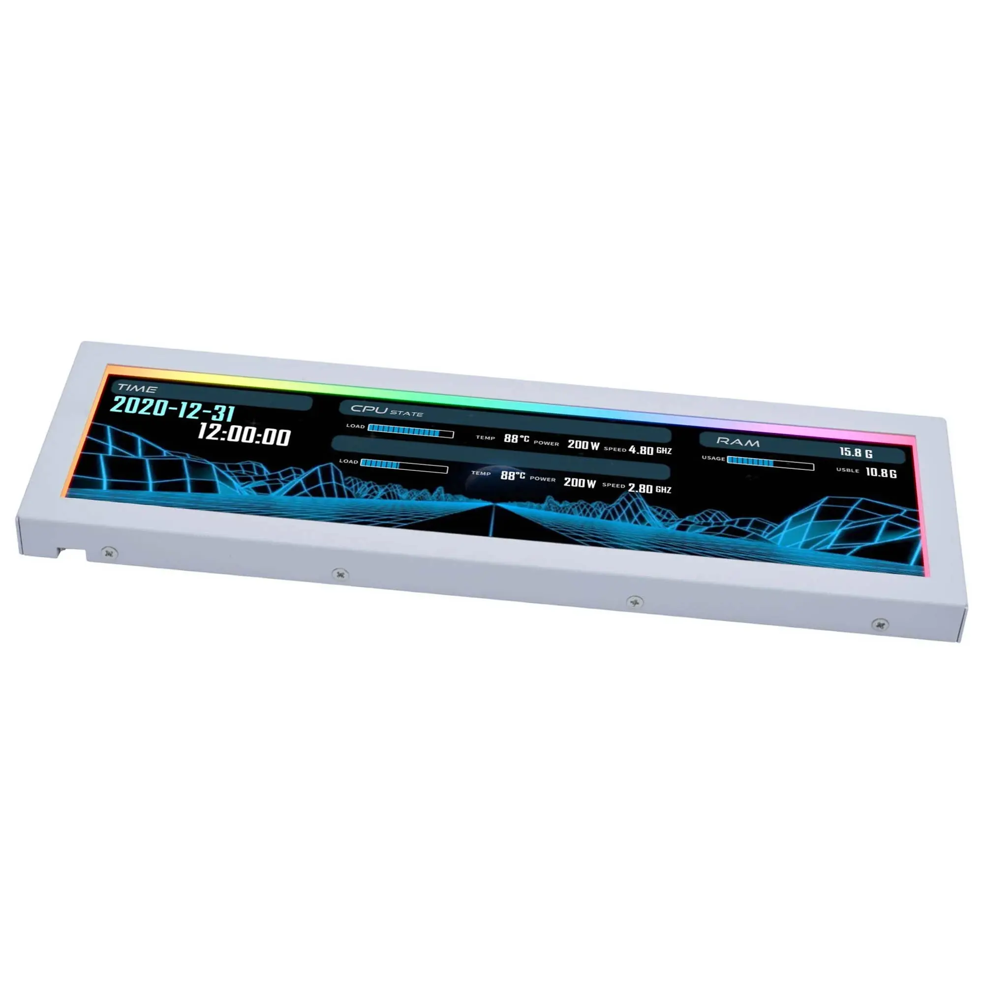 Lian Li 8.8" Monitor Universale - Bianco - immagine 3