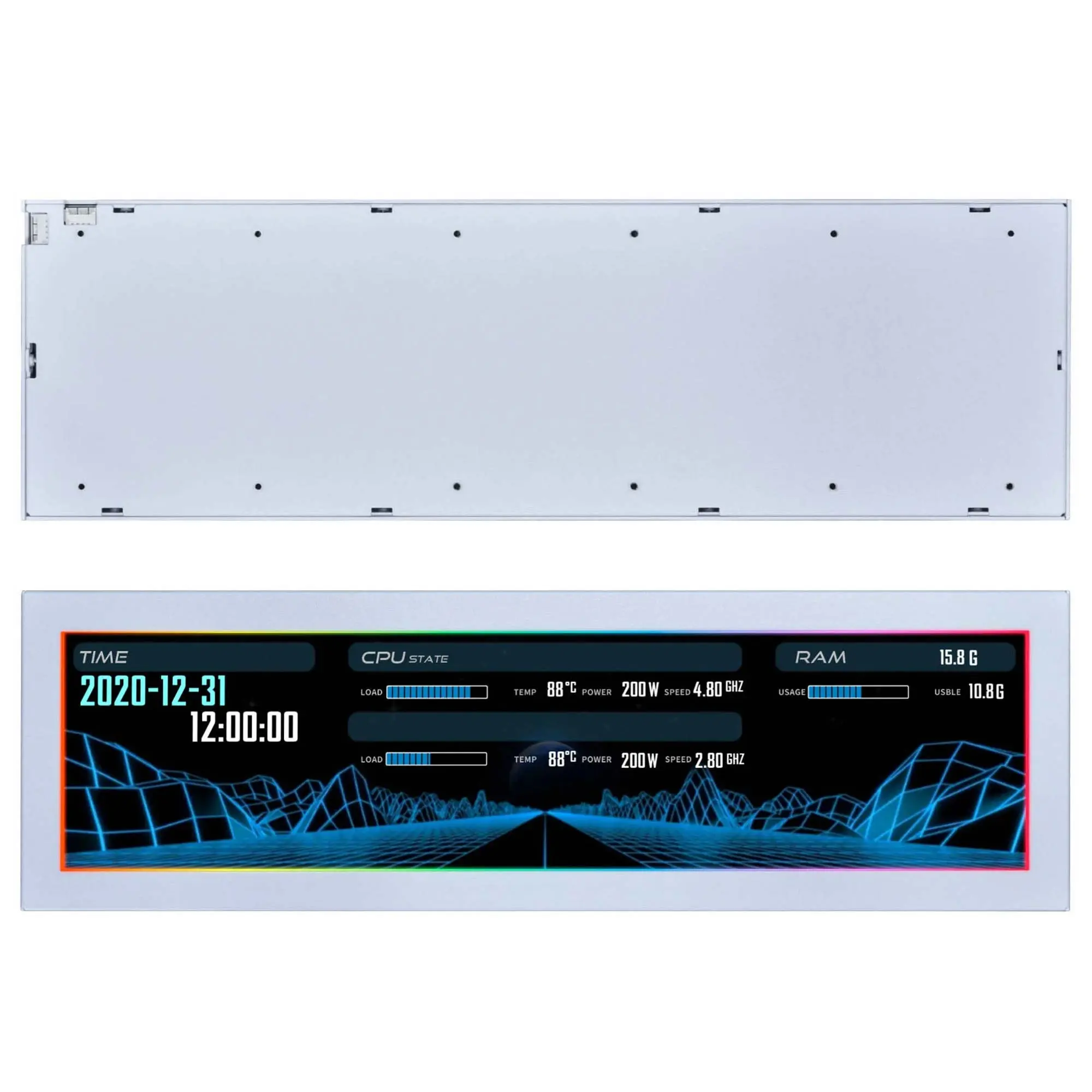 Lian Li 8.8" Monitor Universale - Bianco - immagine 4