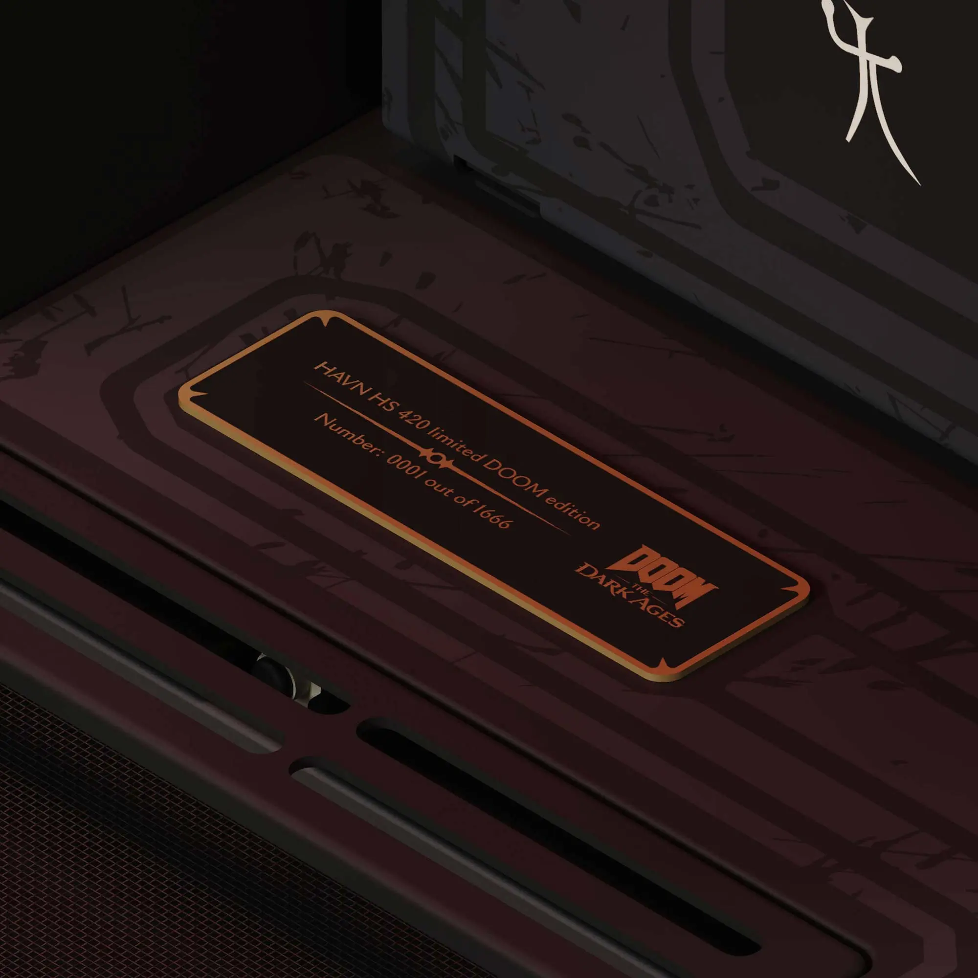 HAVN HS 420 DOOM The Dark Ages Limited Edition, E-ATX, Tempered Glass - immagine 7