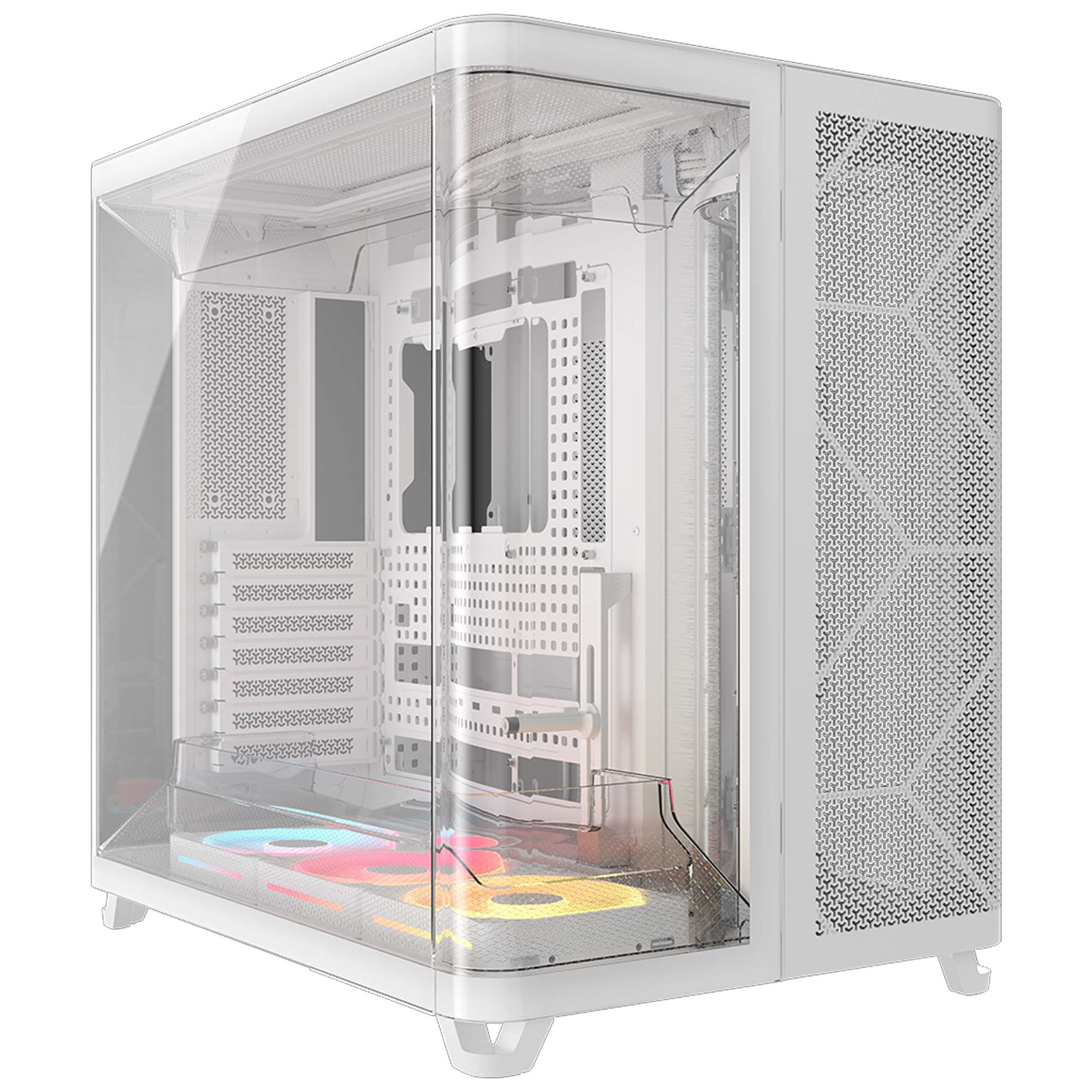Corsair AIR 5400 LX-R ARGB Tempered Glass, Tripla Camera, Mid-Tower - Bianco