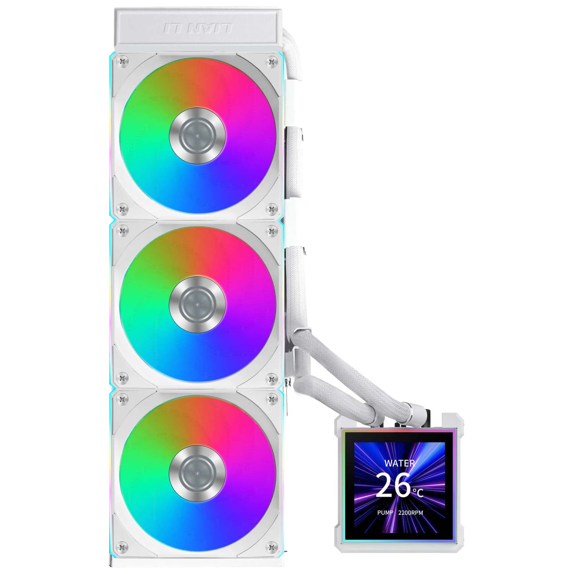 Lian Li HydroShift II LCD-S 360CL AIO Water Cooler, ARGB - Bianco - immagine 2