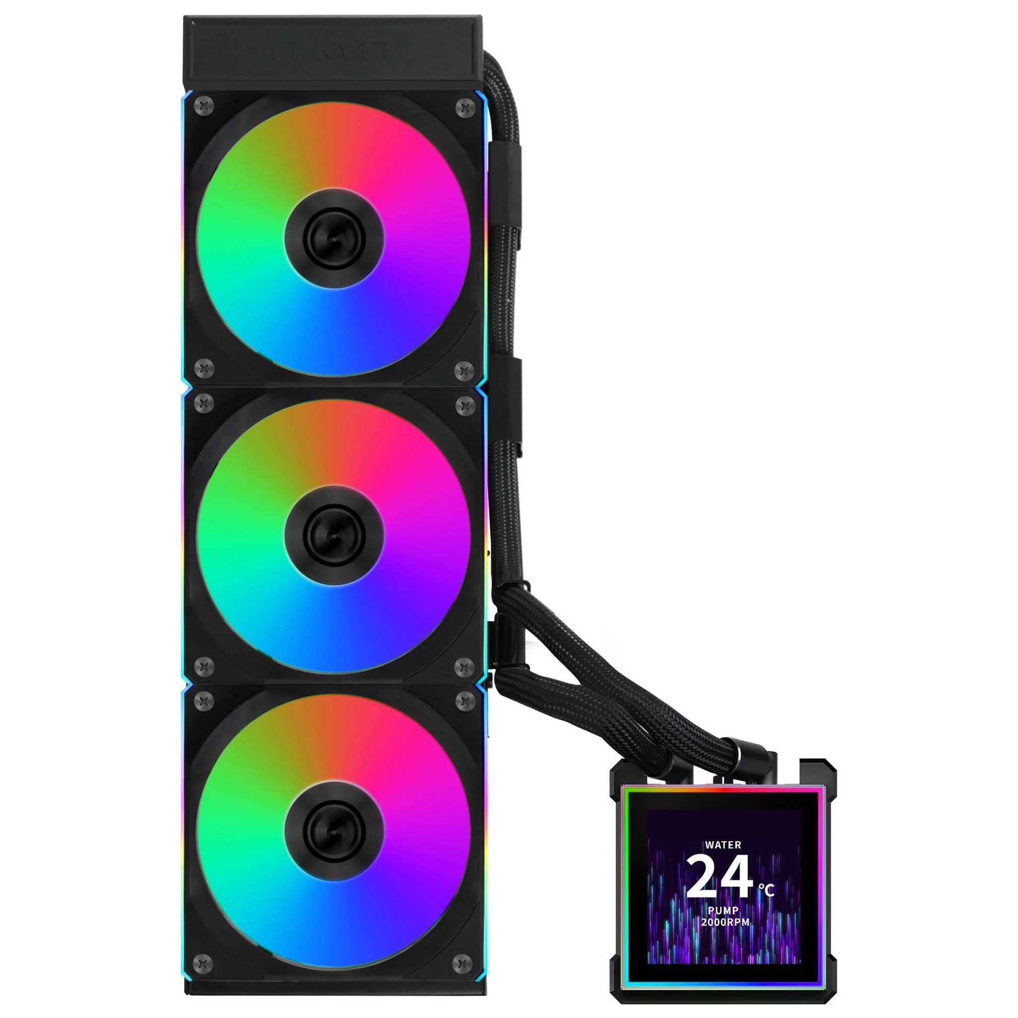 Lian Li HydroShift II LCD-S 360CL AIO Water Cooler, ARGB - Nero - immagine 2