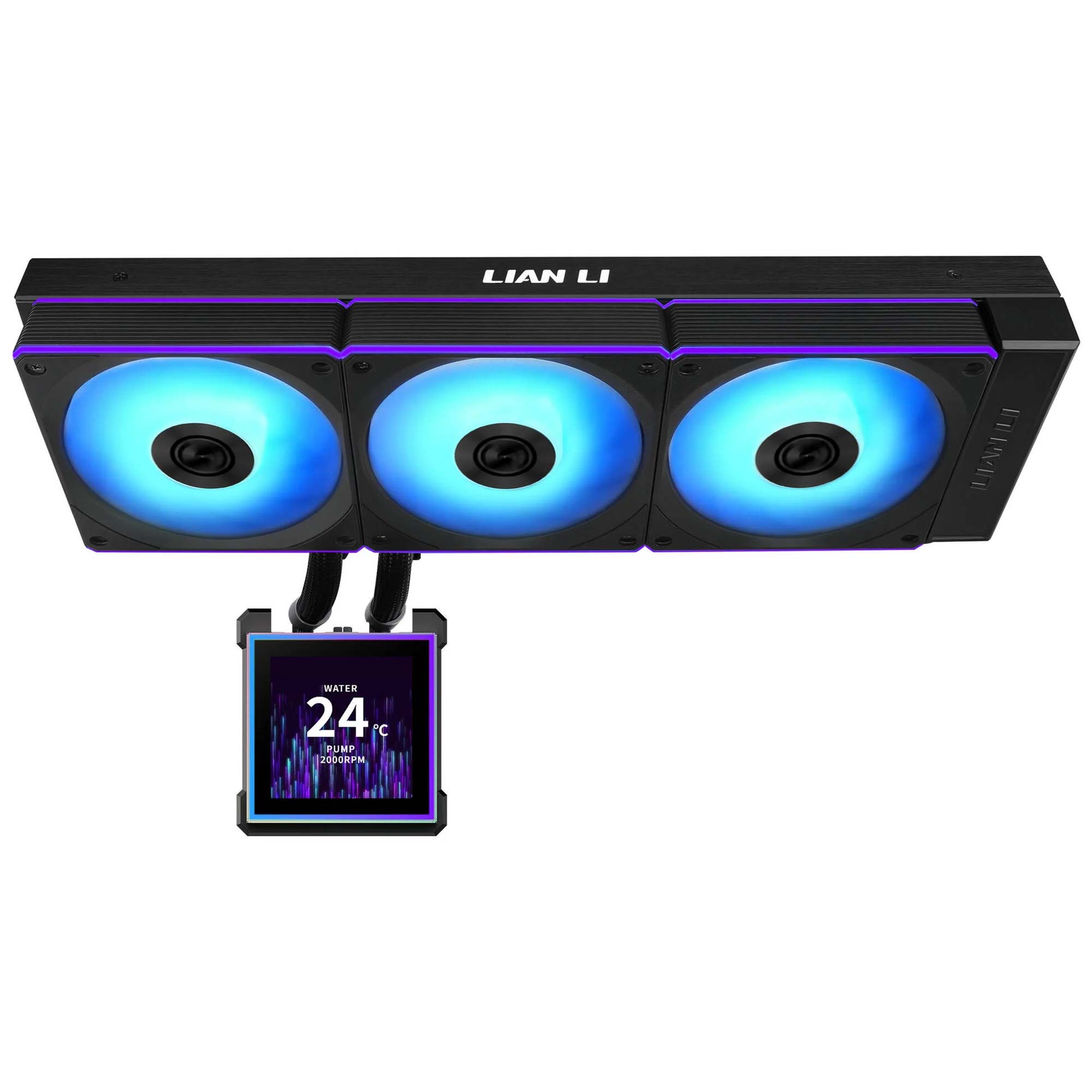 Lian Li HydroShift II LCD-S 360CL AIO Water Cooler, ARGB - Nero - immagine 3