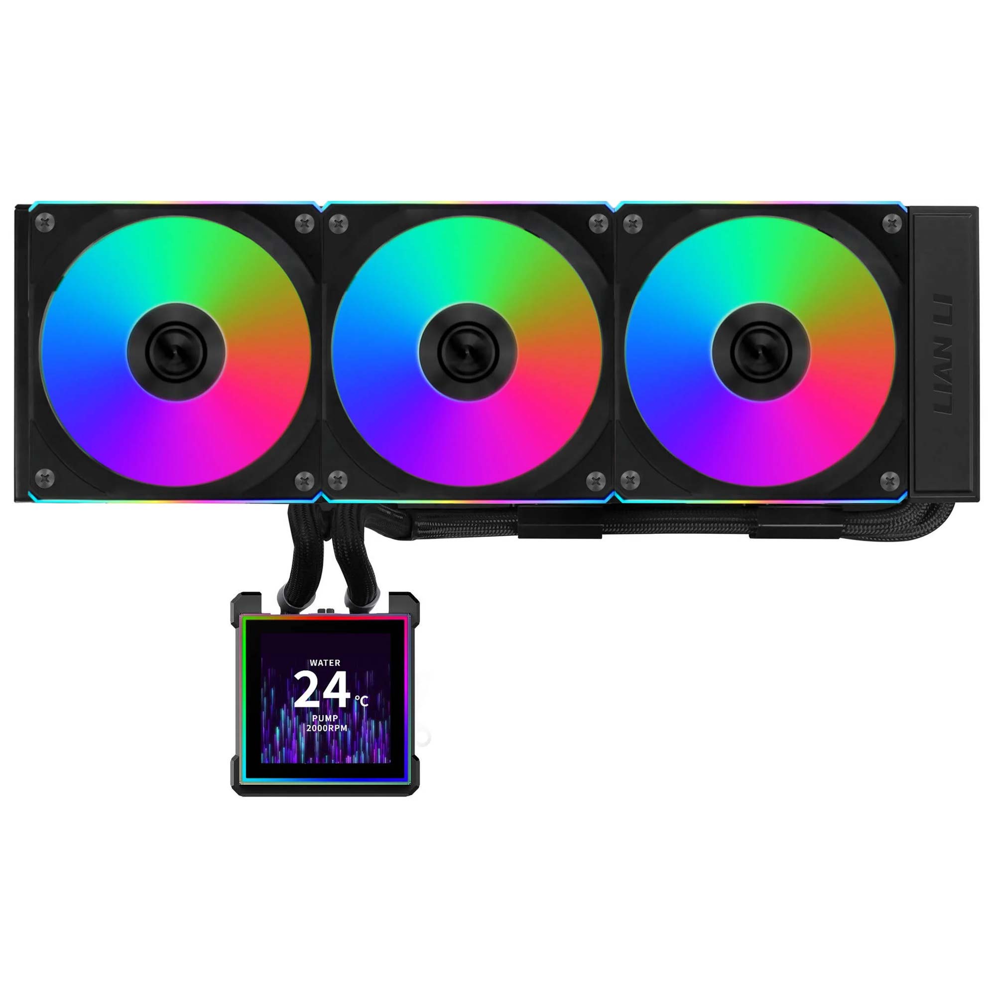 Lian Li HydroShift II LCD-S 360CL AIO Water Cooler, ARGB - Nero - immagine 4