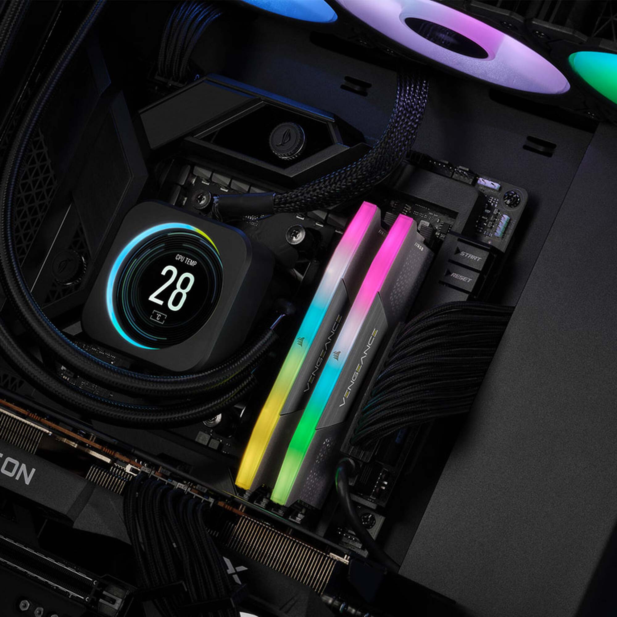 Corsair Vengeance DDR5 RGB 6400MHz C36, Grigio - 32GB (2x16GB) - immagine 6