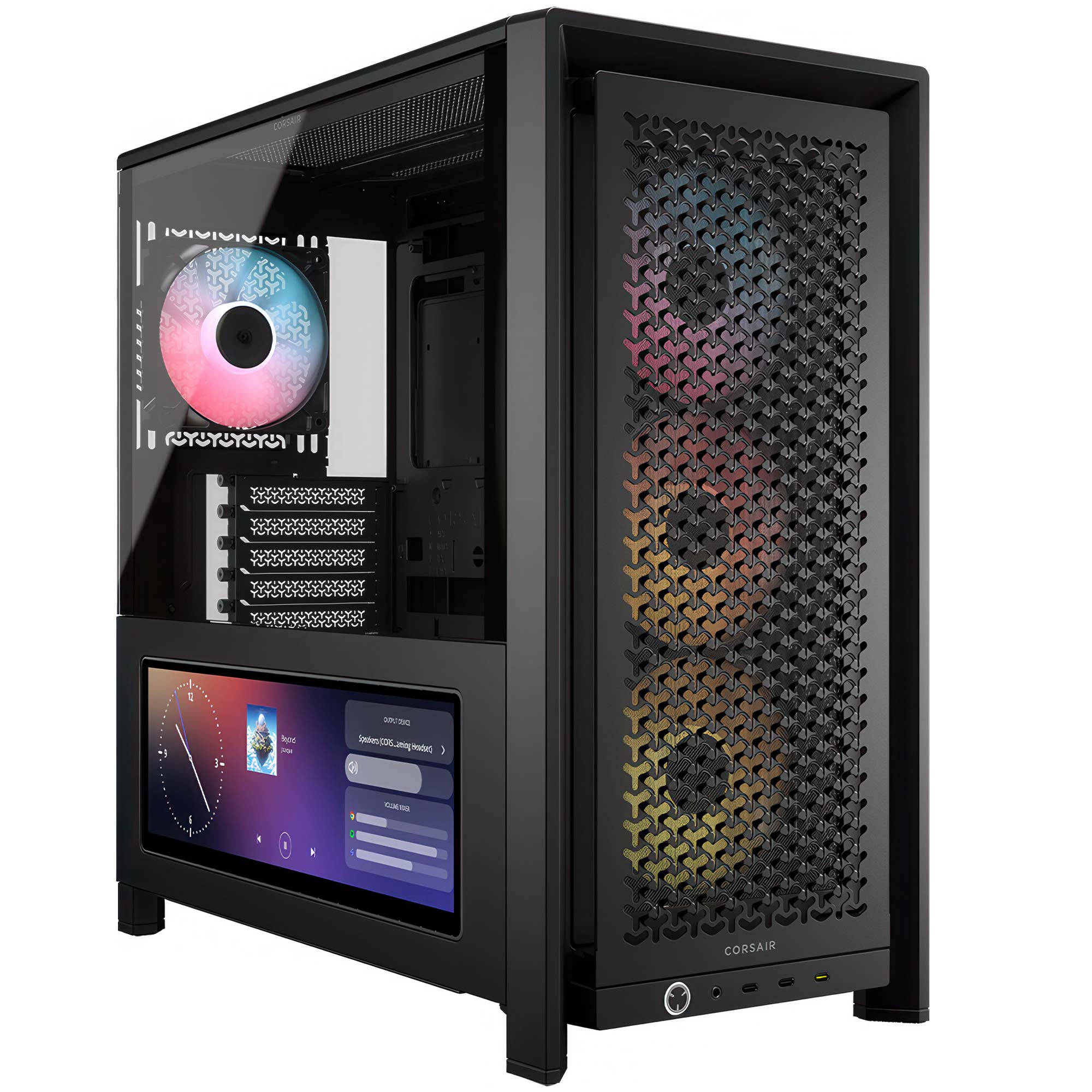 Corsair FRAME 4000D RS LCD ARGB Tempered Glass, Mid-Tower - Nero