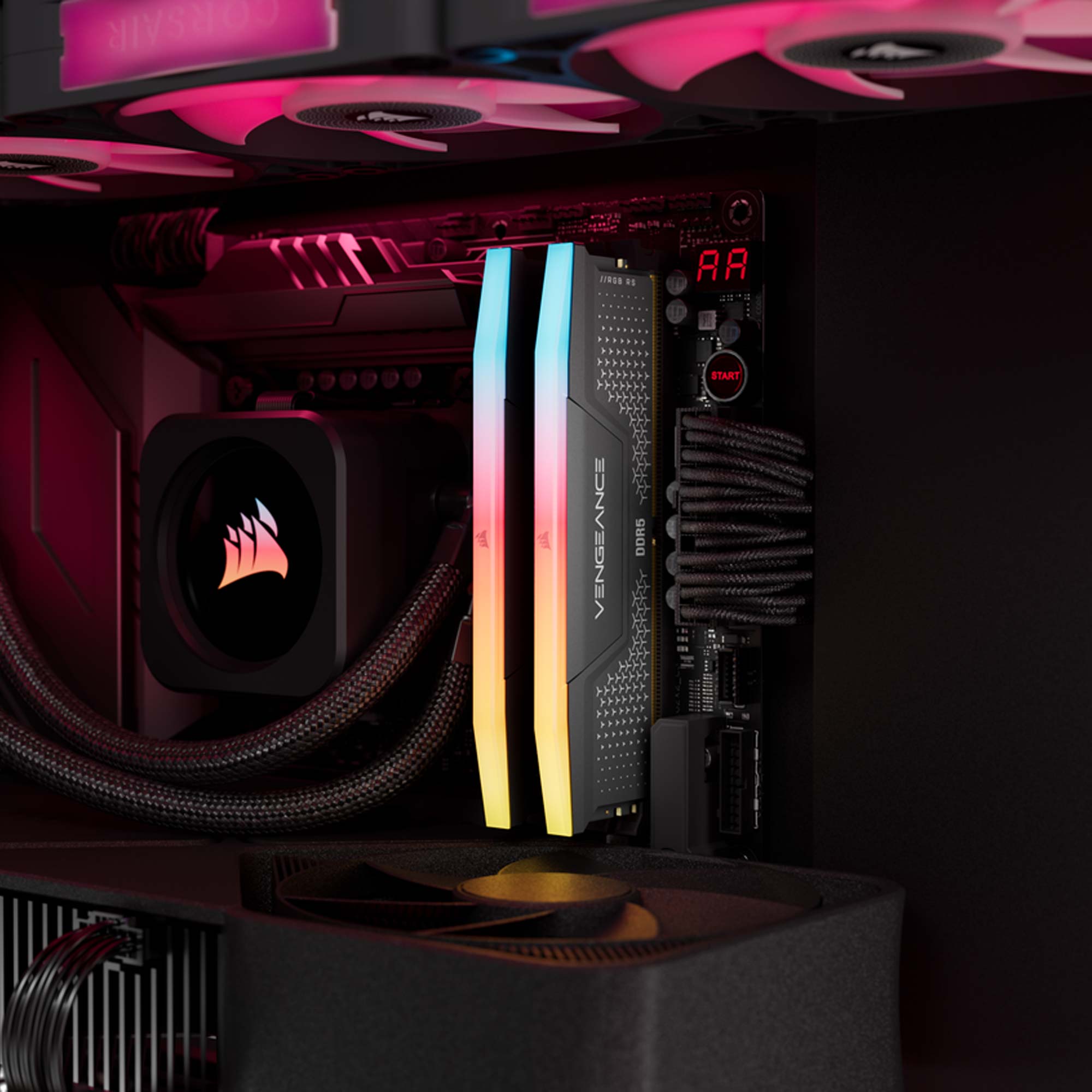 Corsair Vengeance DDR5 RGB RS 6000MHz C40, Grigio - 64GB (2x32GB) - immagine 7