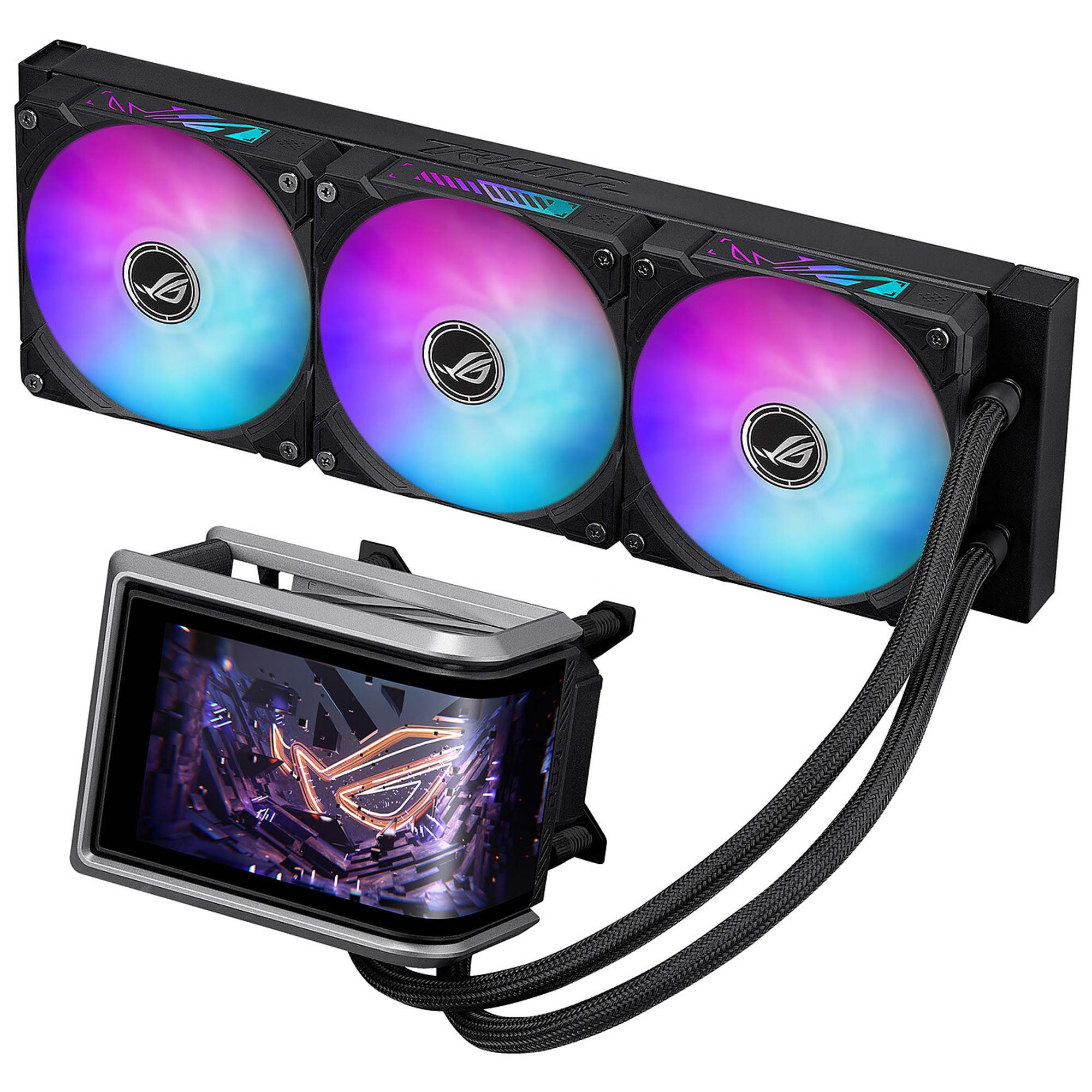 Asus ROG Ryuo IV 360 ARGB Cooler AIO, schermo AMOLED Curvo 6,67", 360 mm - Nero