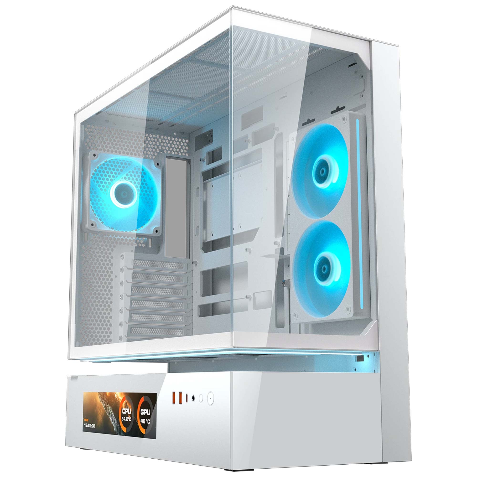 Cougar CFV235 Vision, Mid-Tower, Vetro Temperato - Bianco