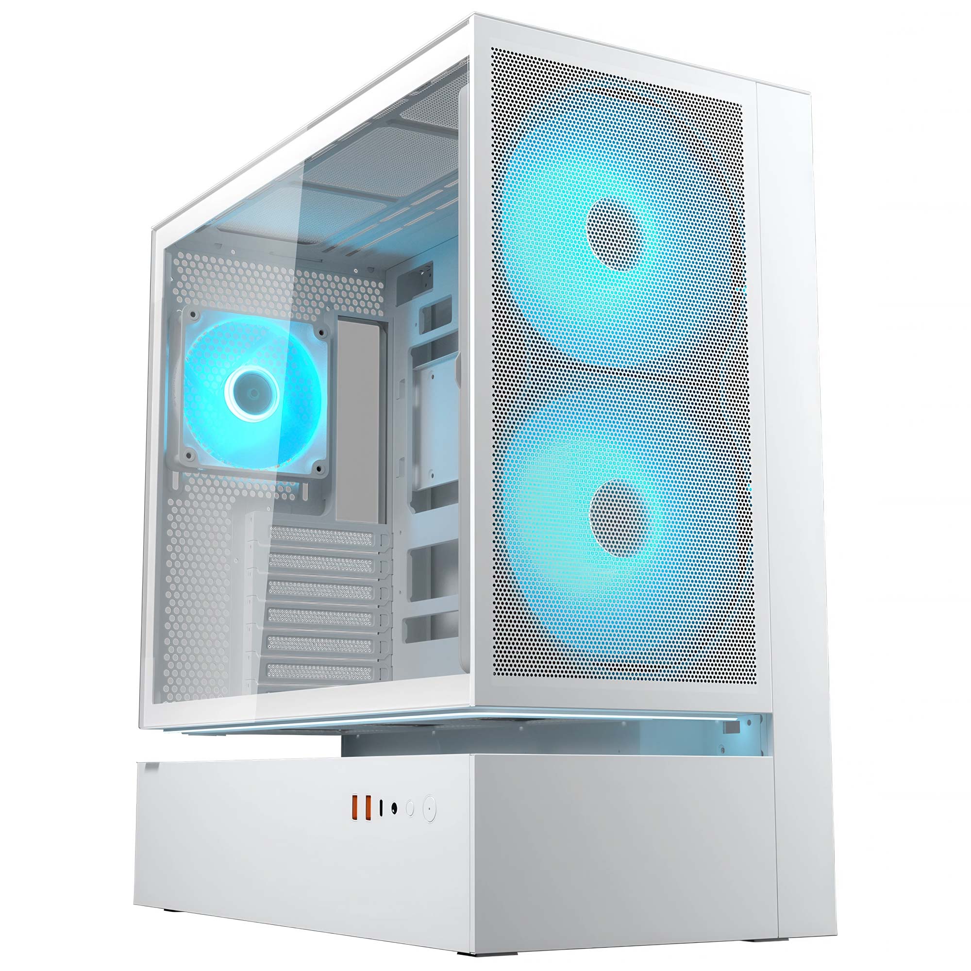 Cougar CFV235 Mesh, Mid-Tower, Vetro Temperato - Bianco