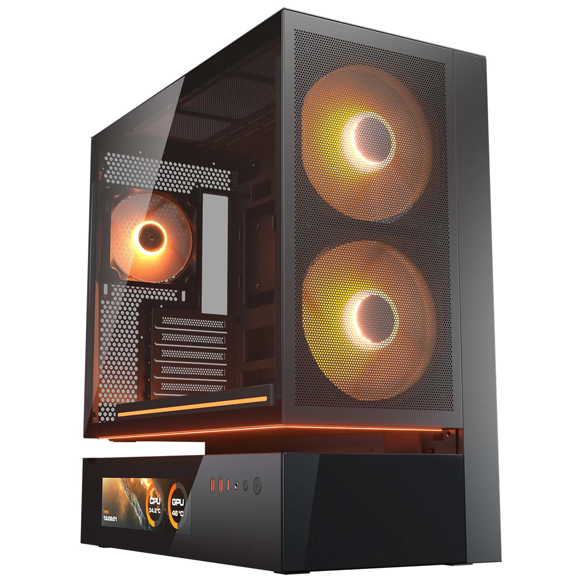 Cougar CFV235 Mesh Vision, Mid-Tower, Vetro Temperato - Nero