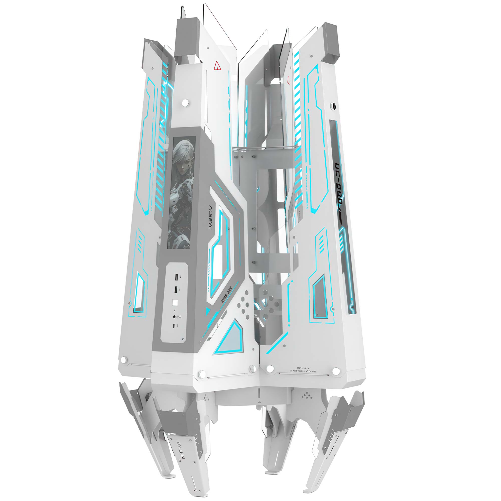Alseye StarkArk, E-ATX Futuristic Case - Bianco