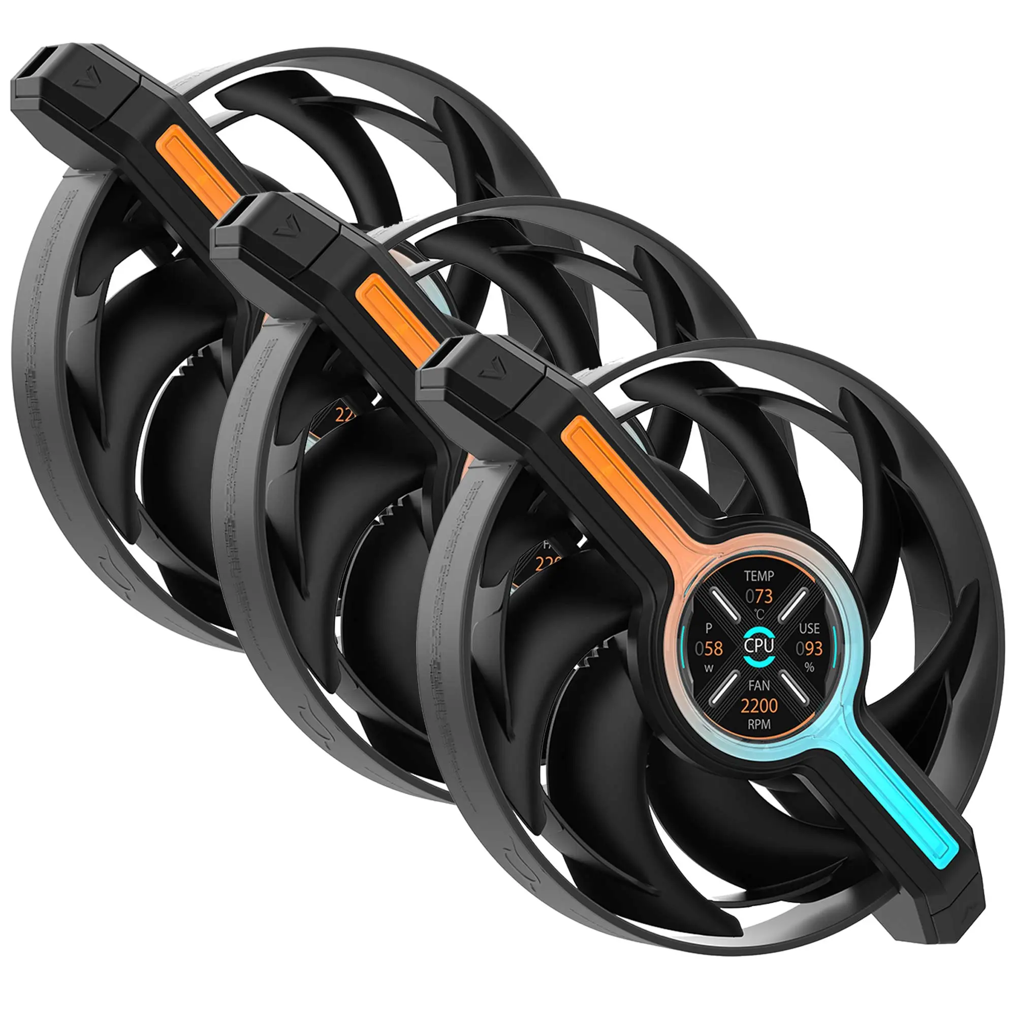 Alseye O12 PRO Max Fan ARGB, 3pz - Nero