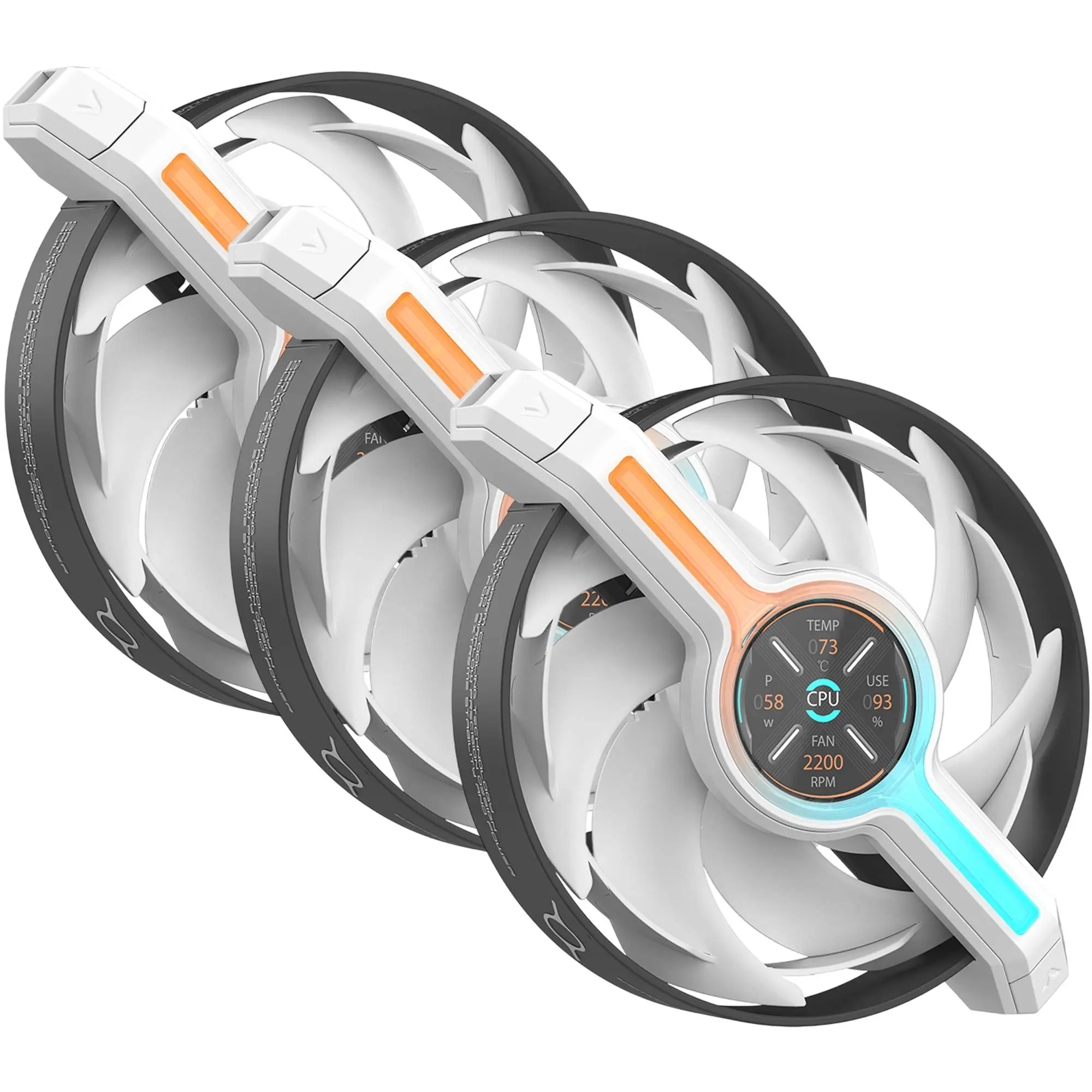 Alseye O12 PRO Max Fan ARGB, 3pz - Bianco