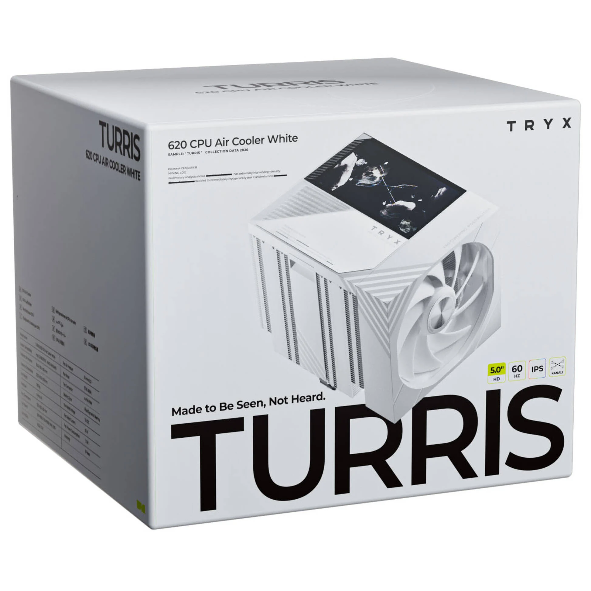 TRYX TURRIS T620 - Dissipatore CPU - Display 5" - 120mm - Bianco - immagine 6