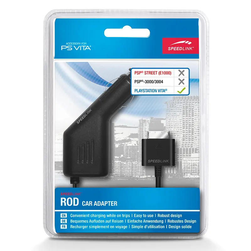 SpeedLink Rod Car Adapter per PS VITA - Nero - immagine 2