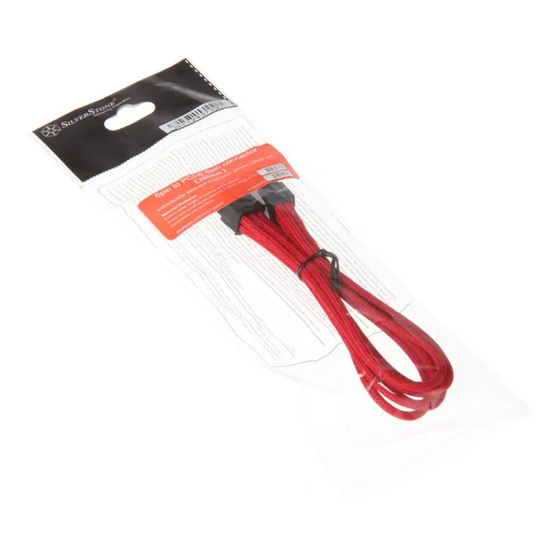 Silverstone Prolunga 6-Pin 250mm - Rosso - immagine 3