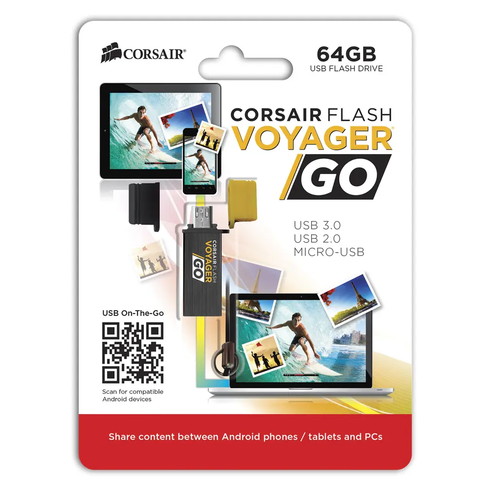 Corsair Flash Voyager GO USB3.0 micro USB OTG - 128Gb - immagine 5