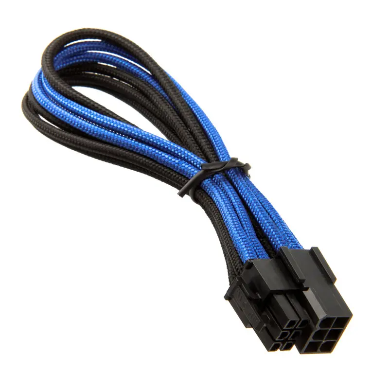 Silverstone Prolunga 6-Pin 250mm - Blu/Nero - immagine 2