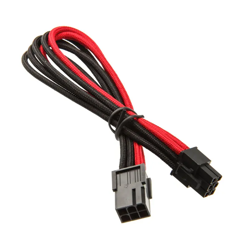 Silverstone Prolunga 6-Pin 250mm - Rosso/Nero - immagine 2