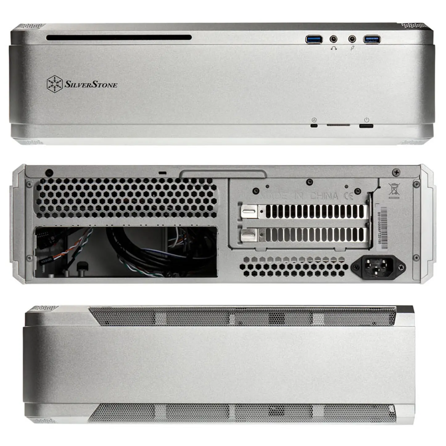 Silverstone SST-FTZ01S Fortress FTZ01 Case Mini ITX - Argento - immagine 2