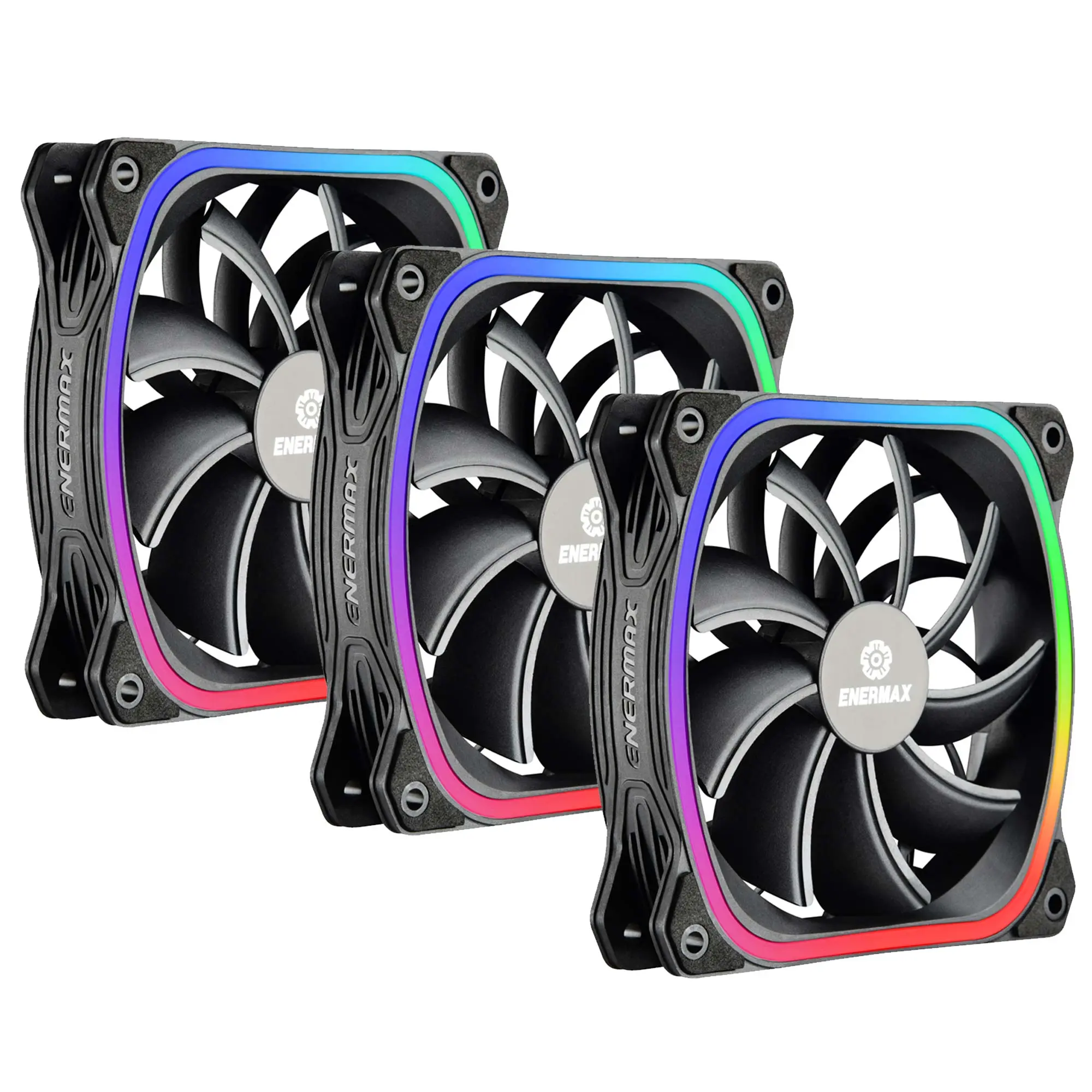 Enermax SQUA R.G.B. Ventola LED Addressable, Kit 3 ventole - 120mm