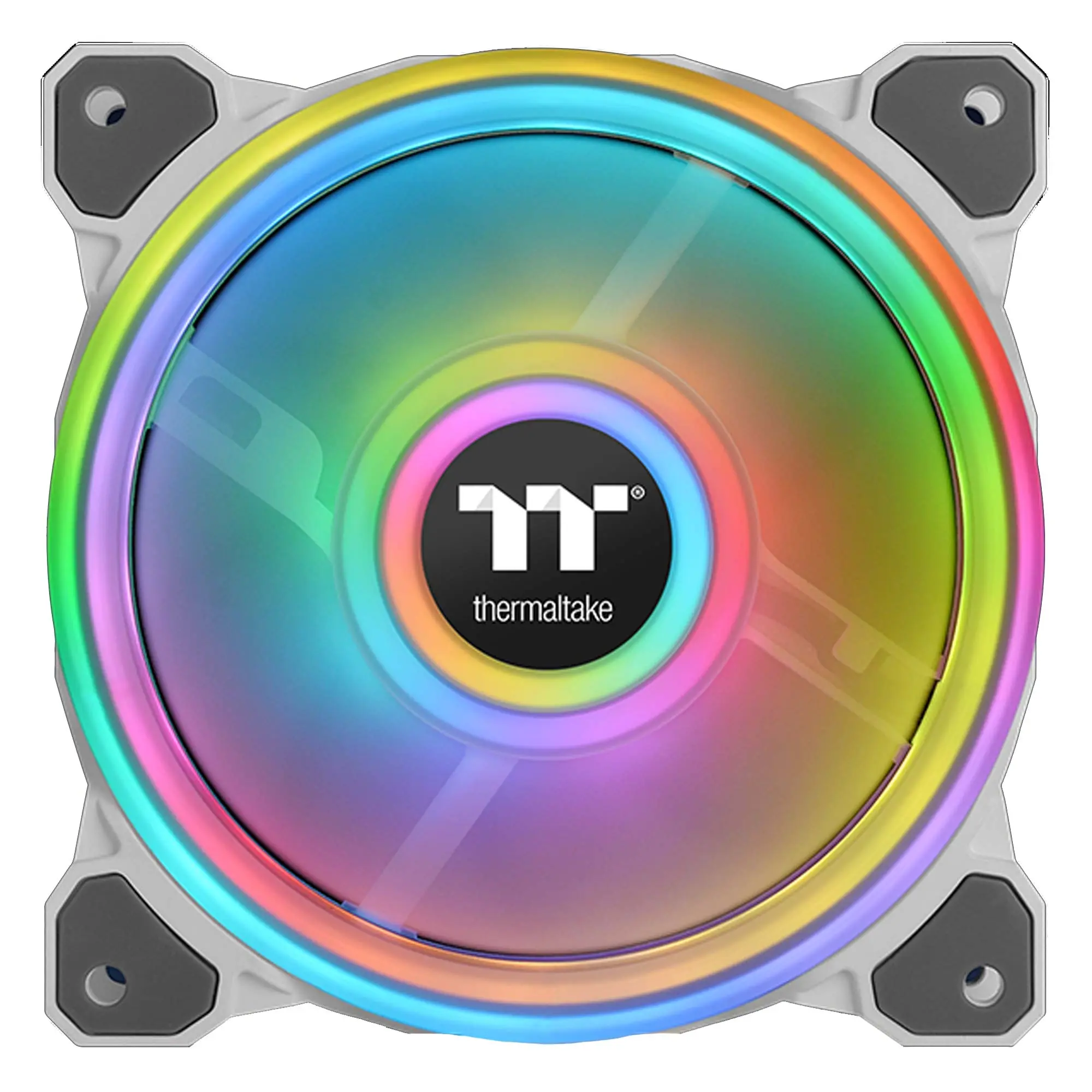 Thermaltake Riing Quad 14, LED D-RGB, TT Premium Edition, 140mm, Bianco - Kit 3 Pezzi - immagine 2