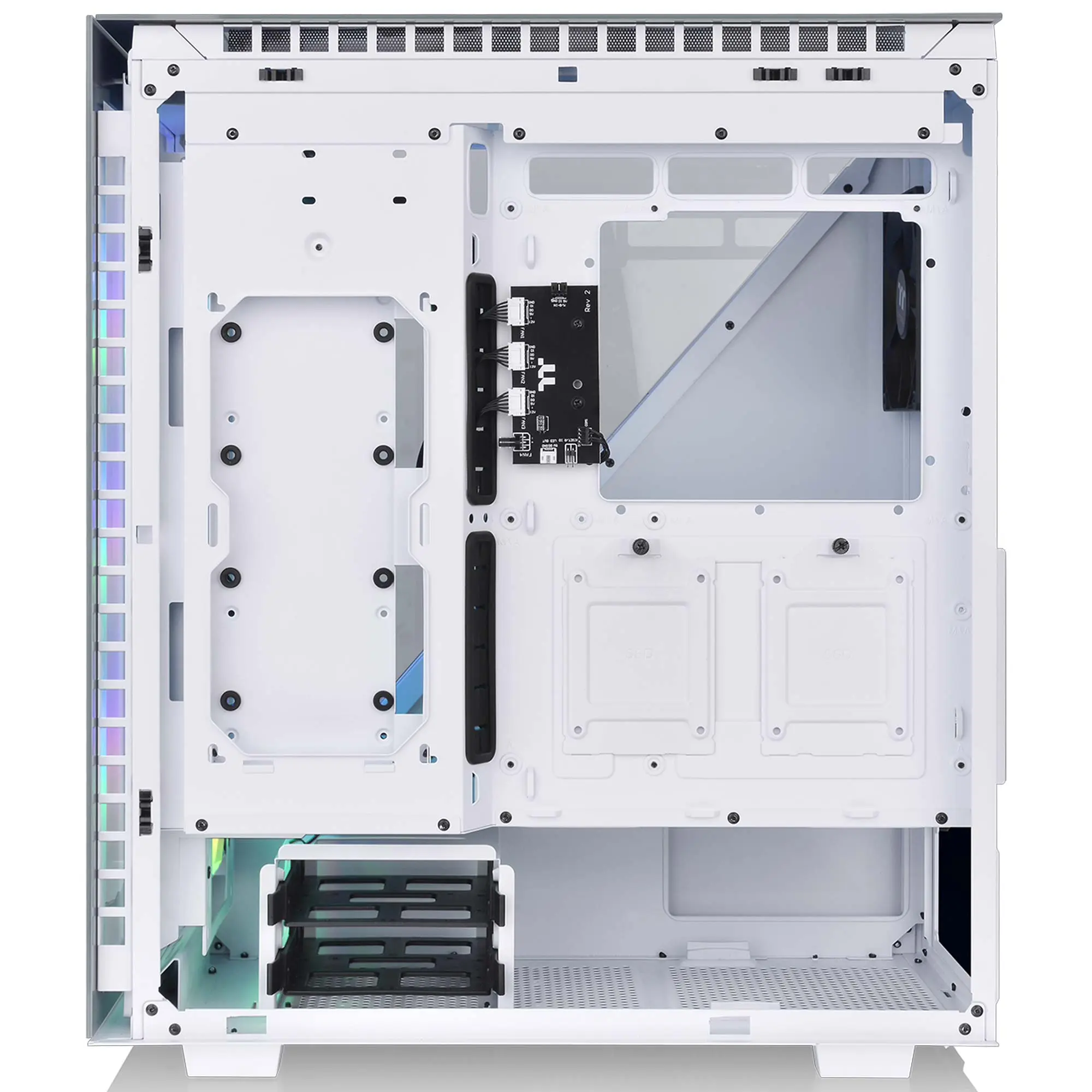 Thermaltake Divider 500 TG ARGB, Tempered Glass - Bianco - immagine 3