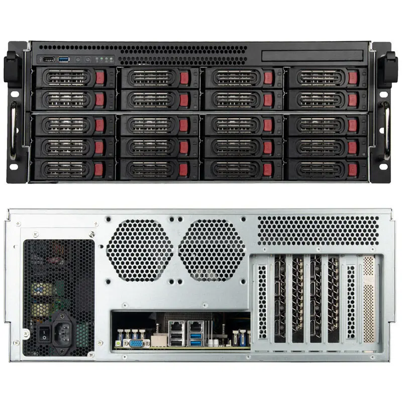 Silverstone SST-RM43-320-RS Rackmount Server - 4U - Grigio - immagine 5