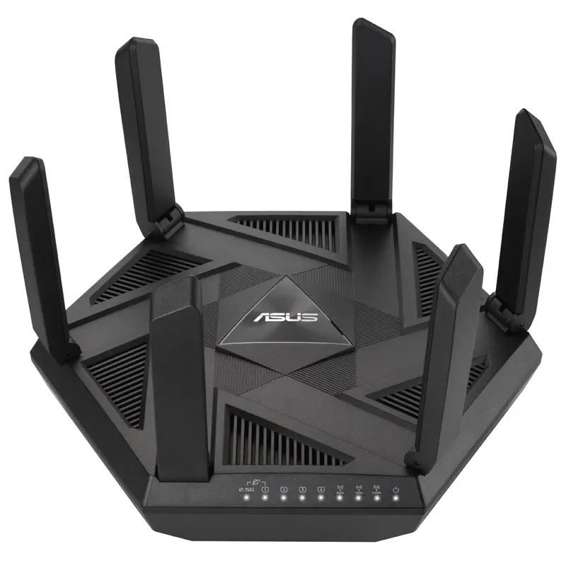 Asus RT-AXE7800 AiMesh WLAN Router, Triband 6GHz, WiFi 6E - Nero - immagine 2