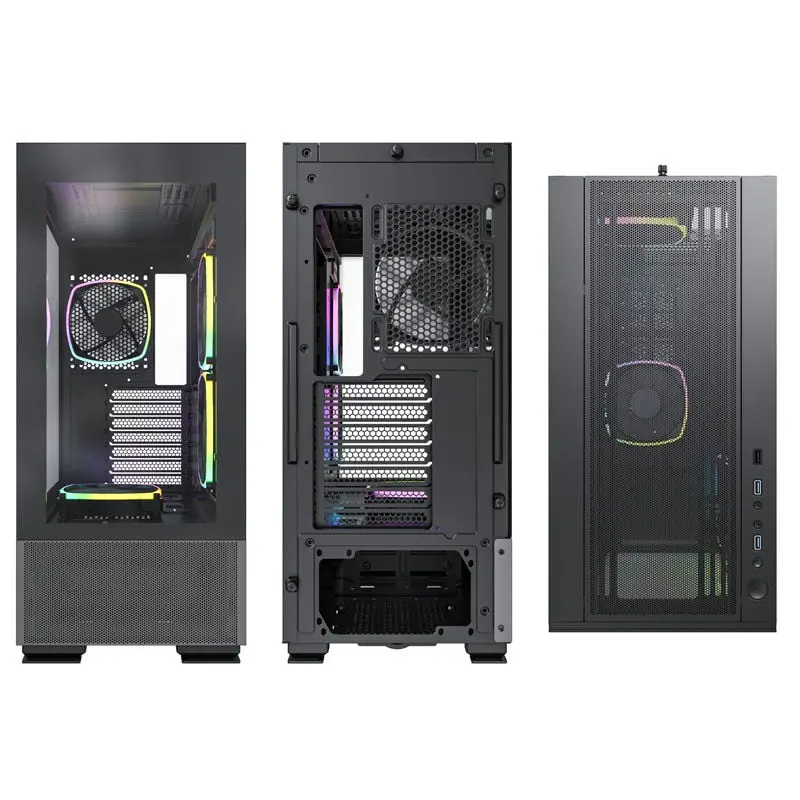 Montech Sky Two, Mid-Tower, Vetro Temperato - Nero - immagine 3