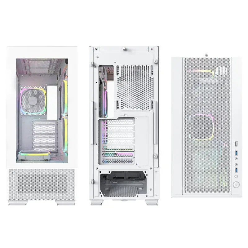 Montech Sky Two, Mid-Tower, Vetro Temperato - Bianco - immagine 3