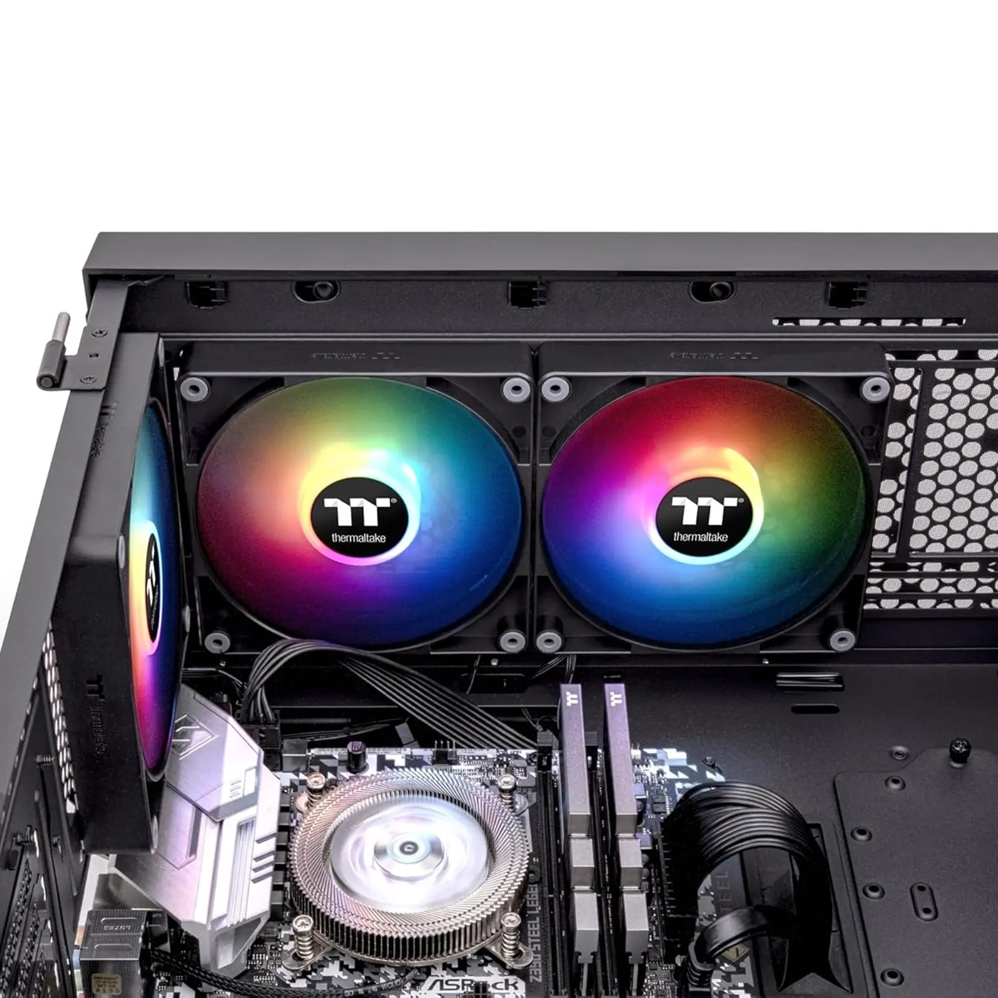 Thermaltake CT140 ARGB Sync PC Cooling Fan, 140mm, Nero - Kit 2 Pezzi - immagine 6