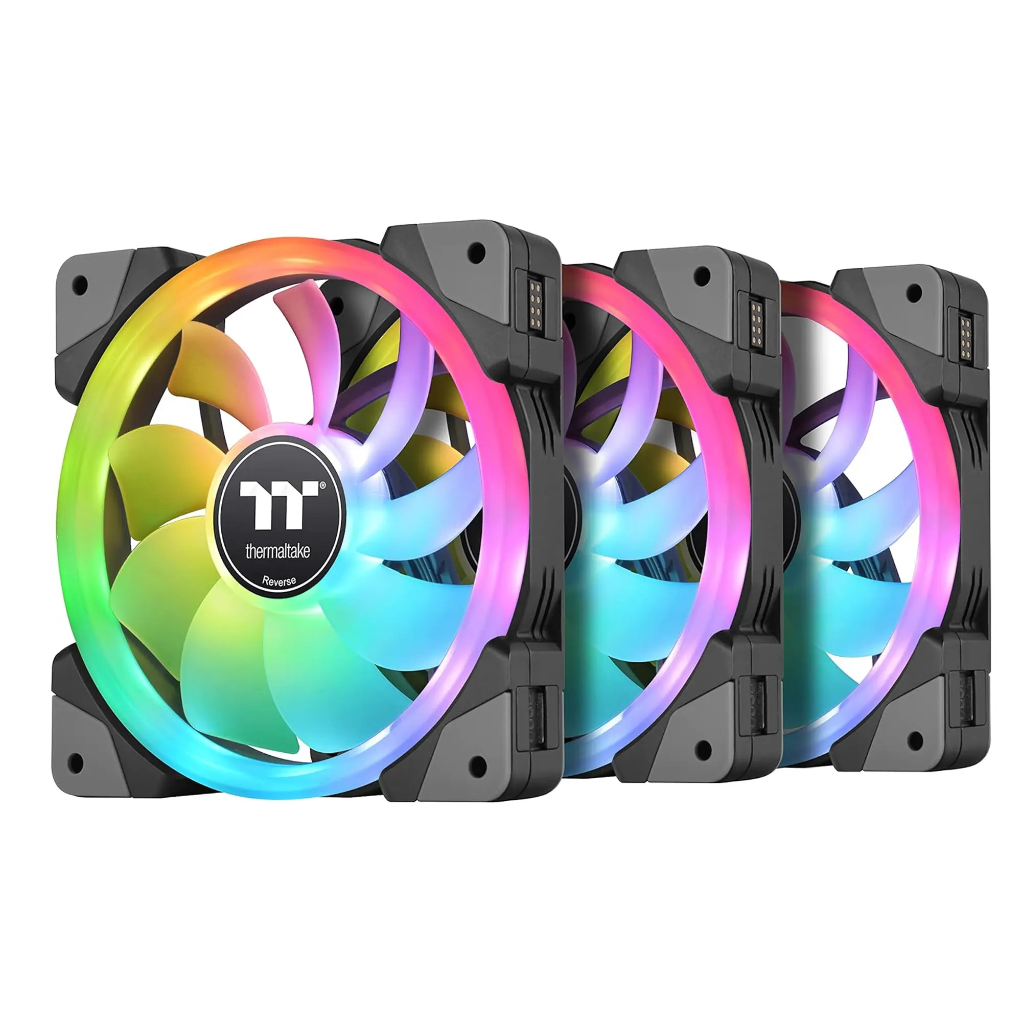 Thermaltake SWAFAN EX14 RGB TT Premium Edition, Daisy-Chain, Nero, 140 mm - 3 Pezzi