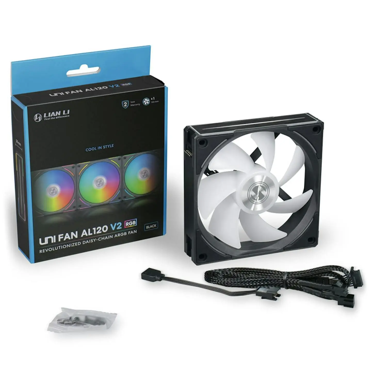 Lian Li UNI FAN AL120 V2 ARGB PWM FAN, Nero - 120 mm - immagine 5