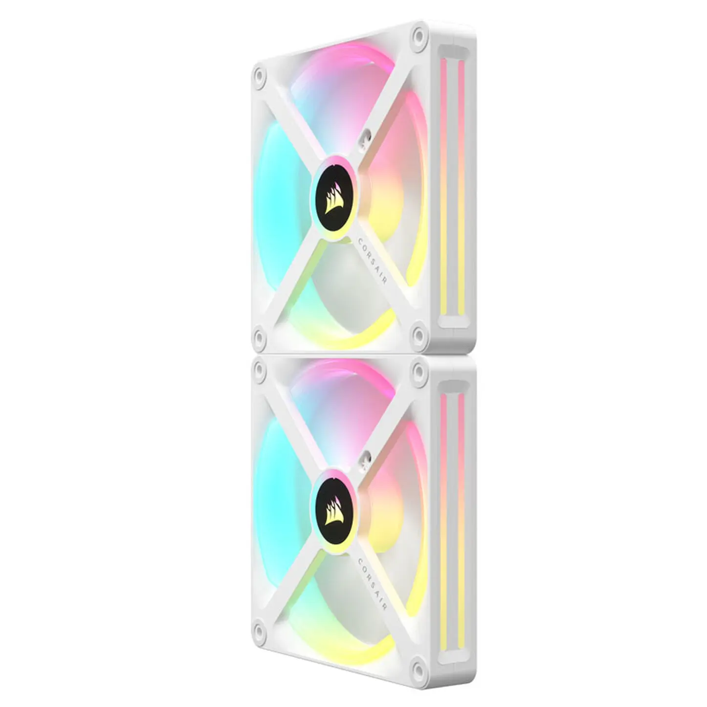Corsair iCUE LINK QX140 RGB Series, Ventola PWM, Kit 2 Ventole - 140mm, Bianco - immagine 2