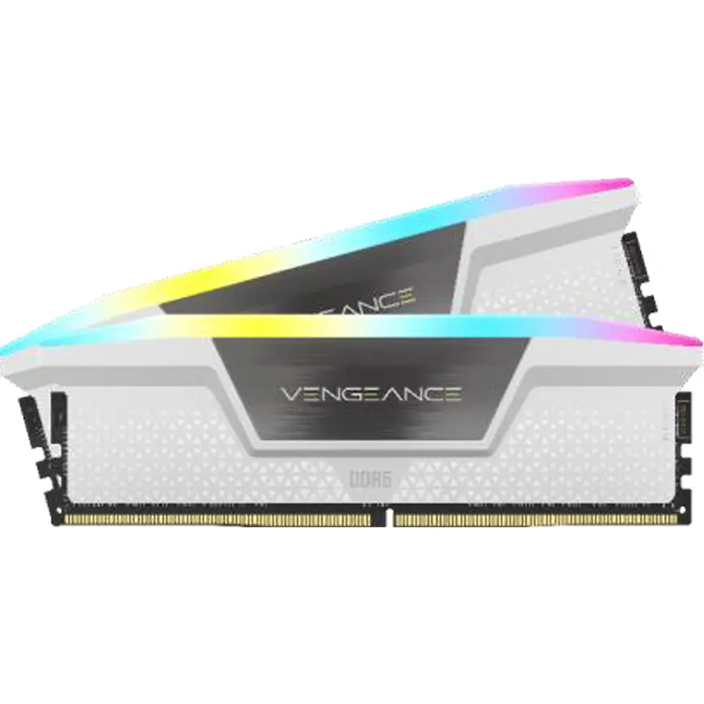 Corsair Vengeance RGB DDR5 6000MHz C36, Bianco - 32GB (2x16GB) - immagine 2