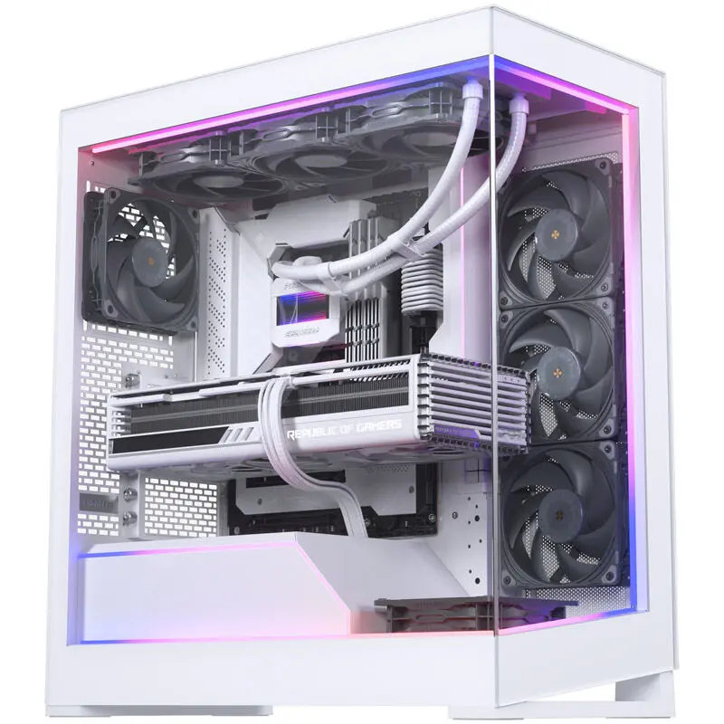 Phanteks Kit DRGB NV5 Premium + Power Hub, 3 Strisce ARGB, 1 Copricavo ATX - Bianco - immagine 5