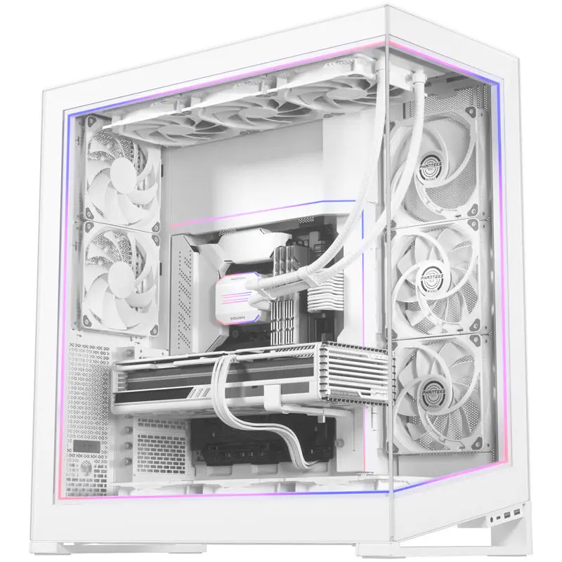 Phanteks Kit DRGB NV9 Premium + Power Hub, 3x case esterno, 1x Copricavo ATX - Bianco - immagine 2