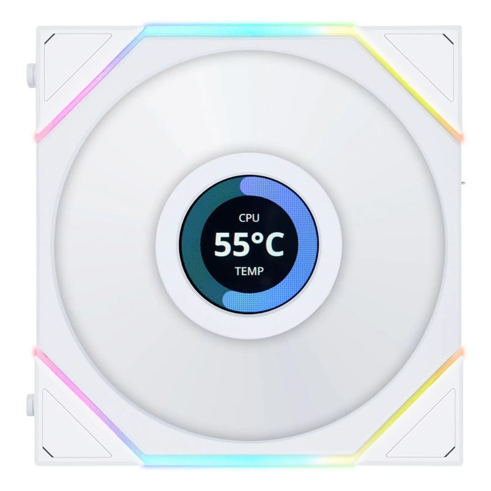 Lian Li UNI FAN TL120 LCD RGB PWM FAN, 3 pcs, controller incluso, Bianco - 120 mm - immagine 2