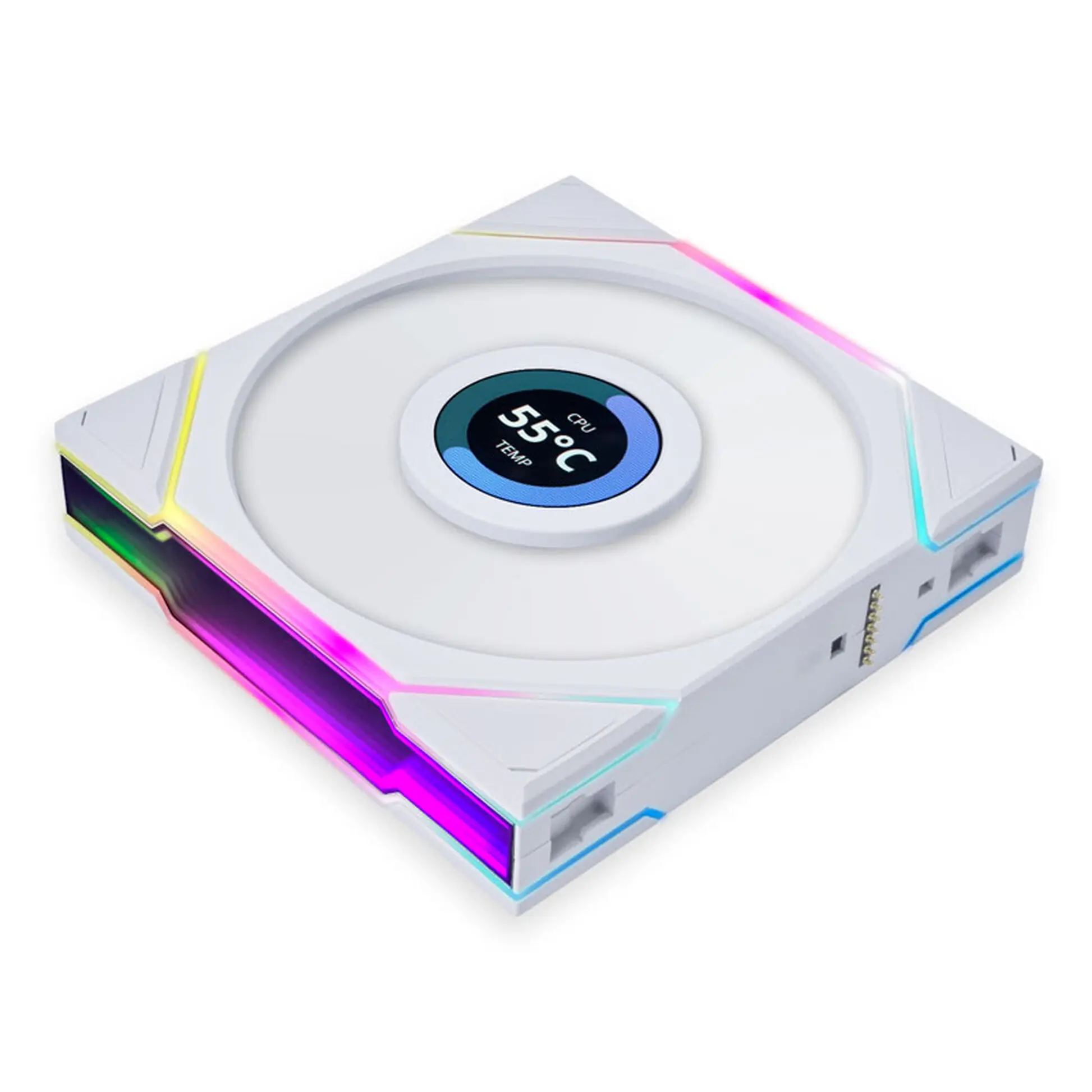 Lian Li UNI FAN TL120 LCD RGB PWM FAN, 3 pcs, controller incluso, Bianco - 120 mm - immagine 5