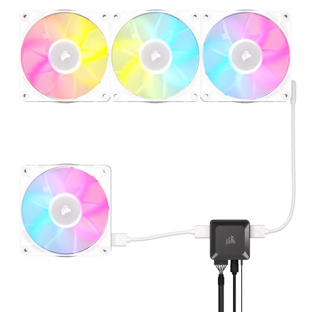 Corsair iCUE LINK RX120 RGB Series, Ventola PWM - 120mm, Bianco - immagine 6