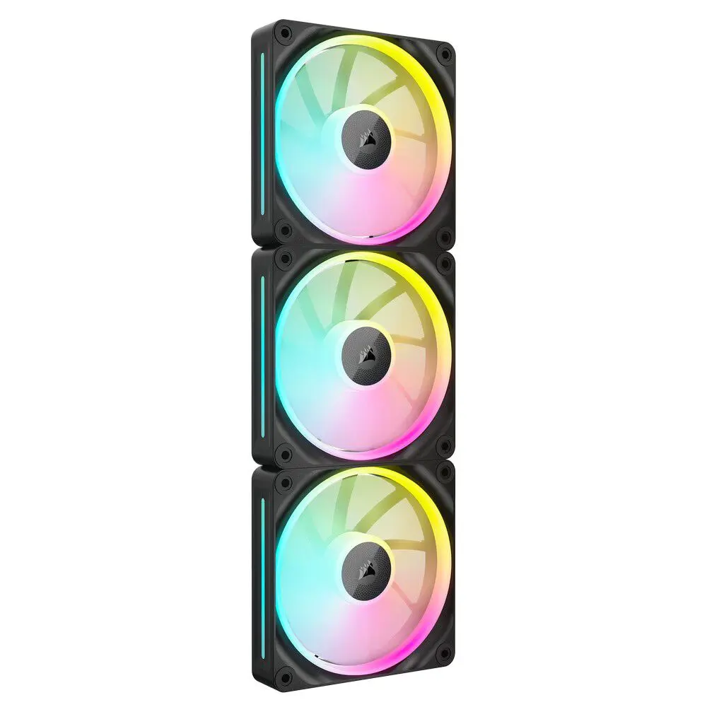 Corsair iCUE LINK LX120 RGB, Ventole PWM, Triple Fan Kit, Nera - 120mm
