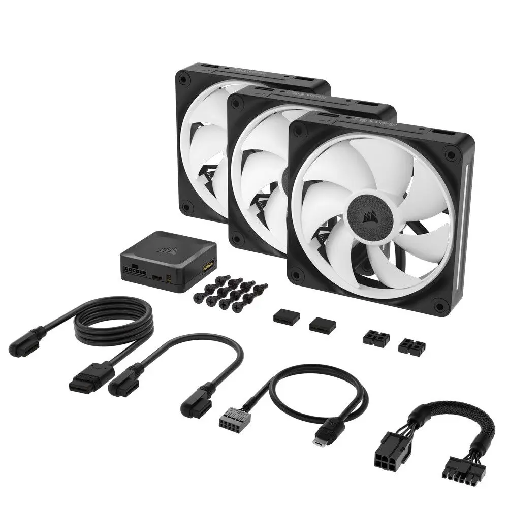 Corsair iCUE LINK LX120 RGB, Ventole PWM, Triple Fan Kit, Nera - 120mm - immagine 5