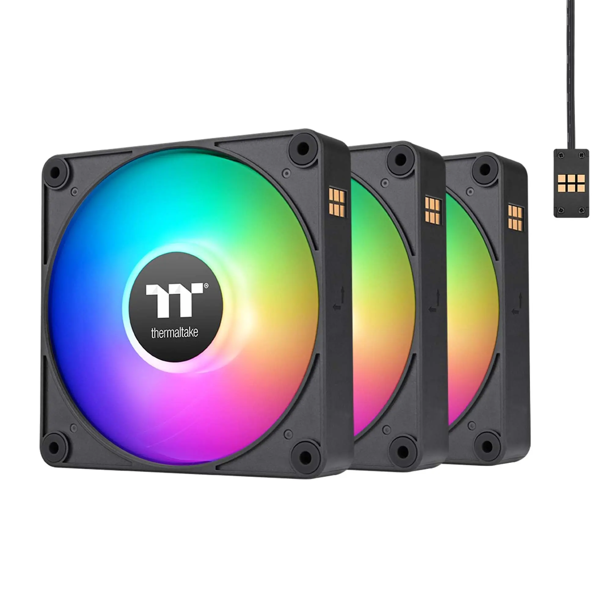 Thermaltake CT140 EX ARGB Sync PC Cooling Fan, 140mm, Nero - Kit 3 Pezzi