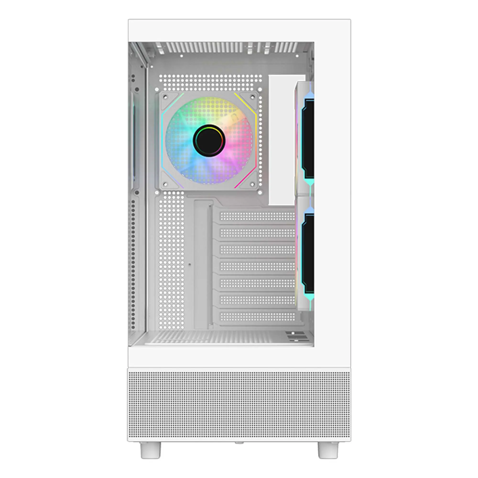 iTek Case Showbui 42W, Middle-Tower, Vetro Temperato - Bianco - immagine 2